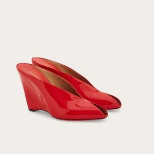 Salvatore Ferragamo Red Patent Wedges